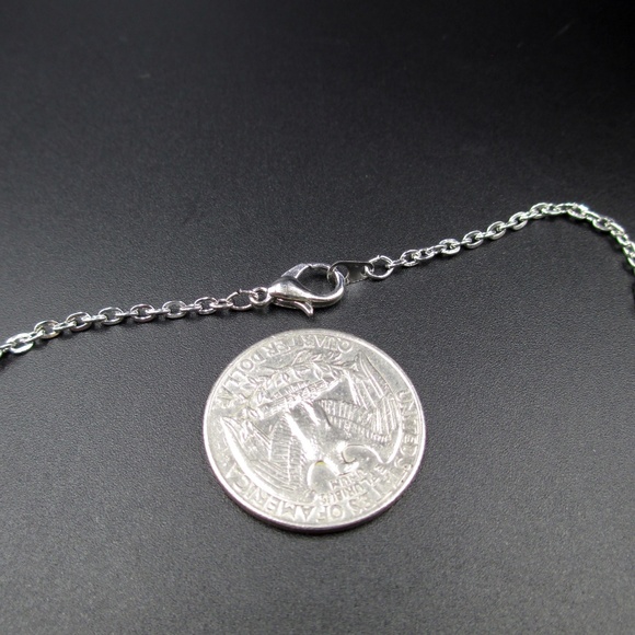 18 Inch Pink Cubic Zirconia Heart Pendant Necklace - Picture 6 of 7